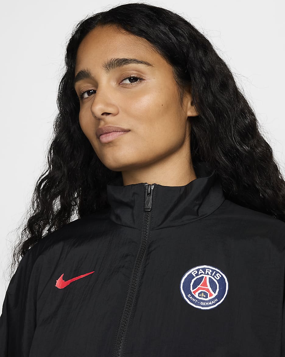 Store Paris Saint-Germain PSG Nike Windbreaker Jacket Black Grey Women's L DB8139 025